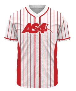 AS4 White w/Red Pin Jersey